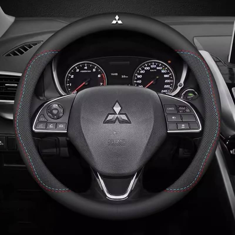 Lenkradbezug Auto, Für Mitsubishi L200 2006-2015 Mode Anti-Rutsch-Leder Auto Innenraum von VTRWLMWN