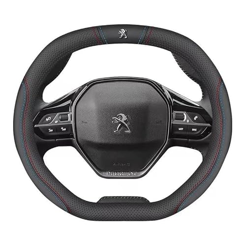 Lenkradbezug Auto, Für Peugeot Partner 2000-2019 2020 2021 2022 2023 2024 Mode Anti-Rutsch-Leder Auto Innenraum von VTRWLMWN