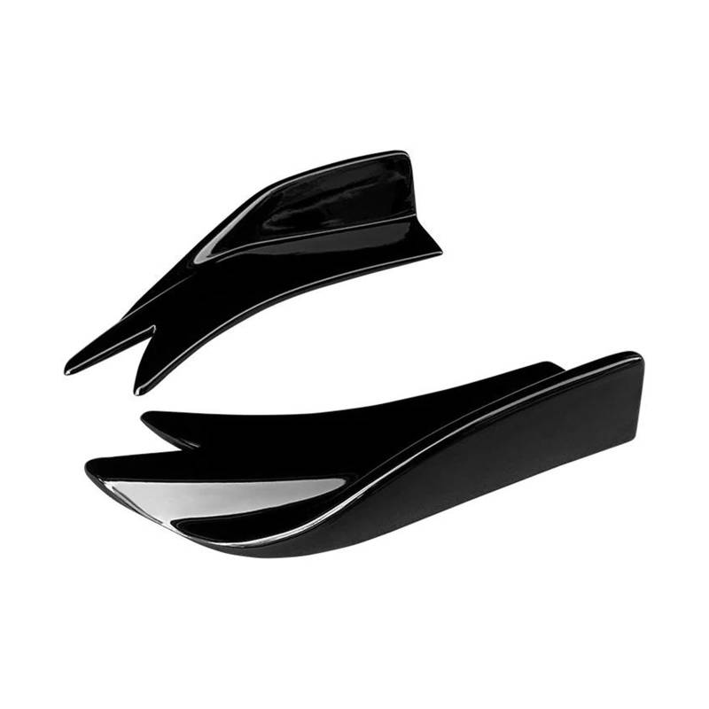 Karosserieschürze Lippenwinglets Canard-Wing-Diffusor-Wickelwinkel Für Golf MK6 7 8 2011-2022 Heckstoßstangensplitter Schürzen Lippenspoiler(Schwarz glänzend) von VTSGBLS