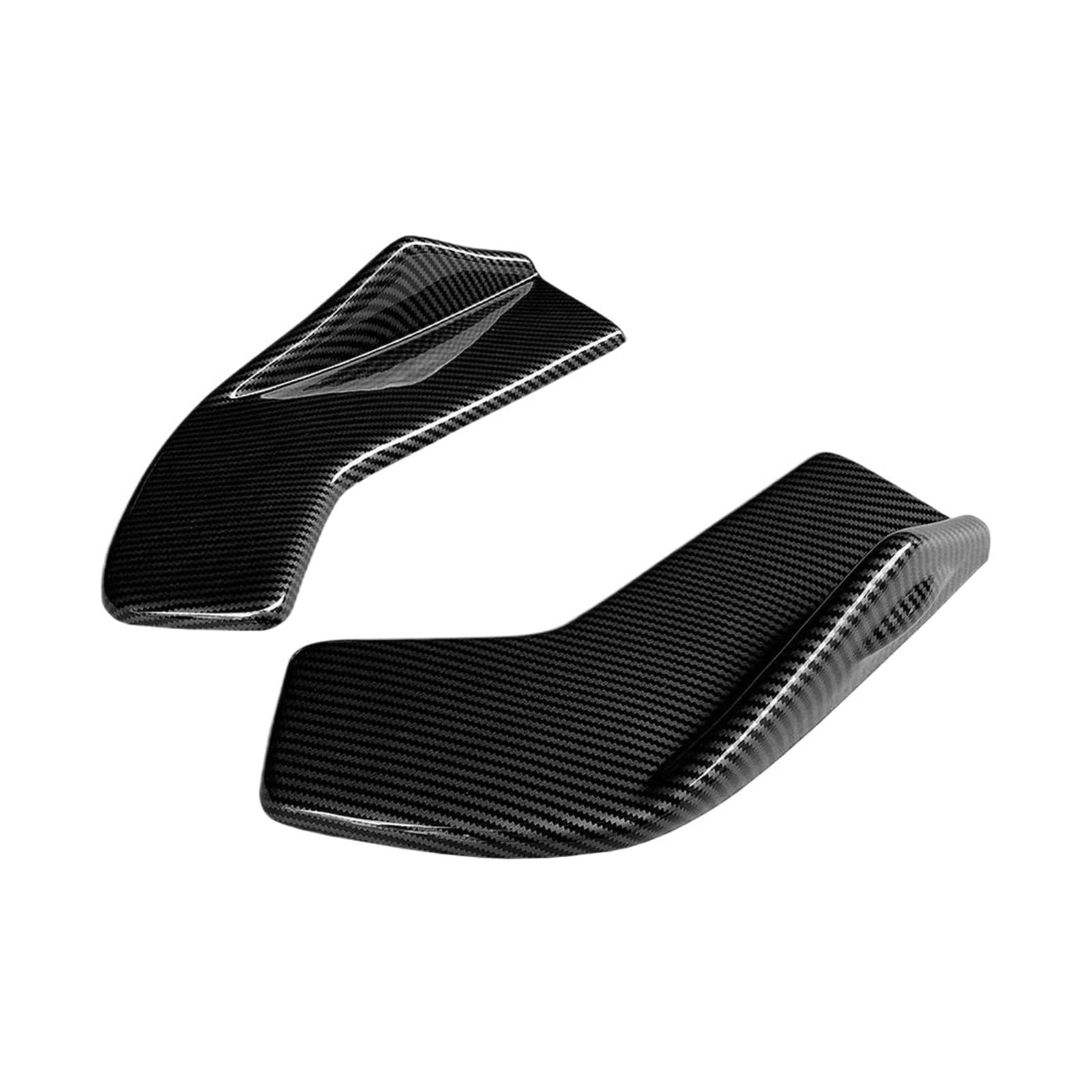 Karosserieschürze Lippenwinglets Diffusor-Wickelwinkelschutz Für Golf MK7 8 2014-2023 Heckstoßstangensplitter Schürzen Kofferraumlippe Spoiler Canard Wing(Carbonfaser-Optik) von VTSGBLS