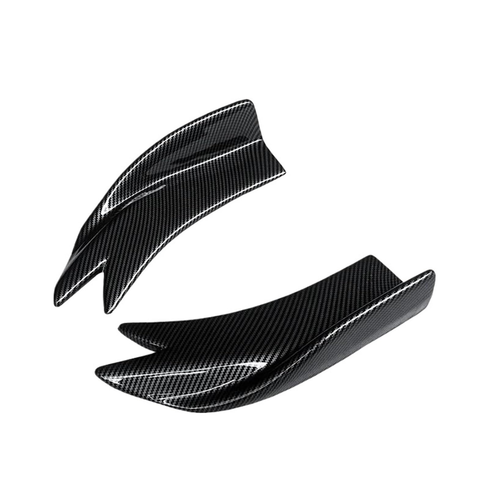 Karosserieschürze Lippenwinglets Schürzen Kofferraumspoiler Canard Wing Diffusor Wrap Angle Protector Für A3 2008-2022 Autoheckstoßstangensplitter(Carbonfaser-Optik) von VTSGBLS