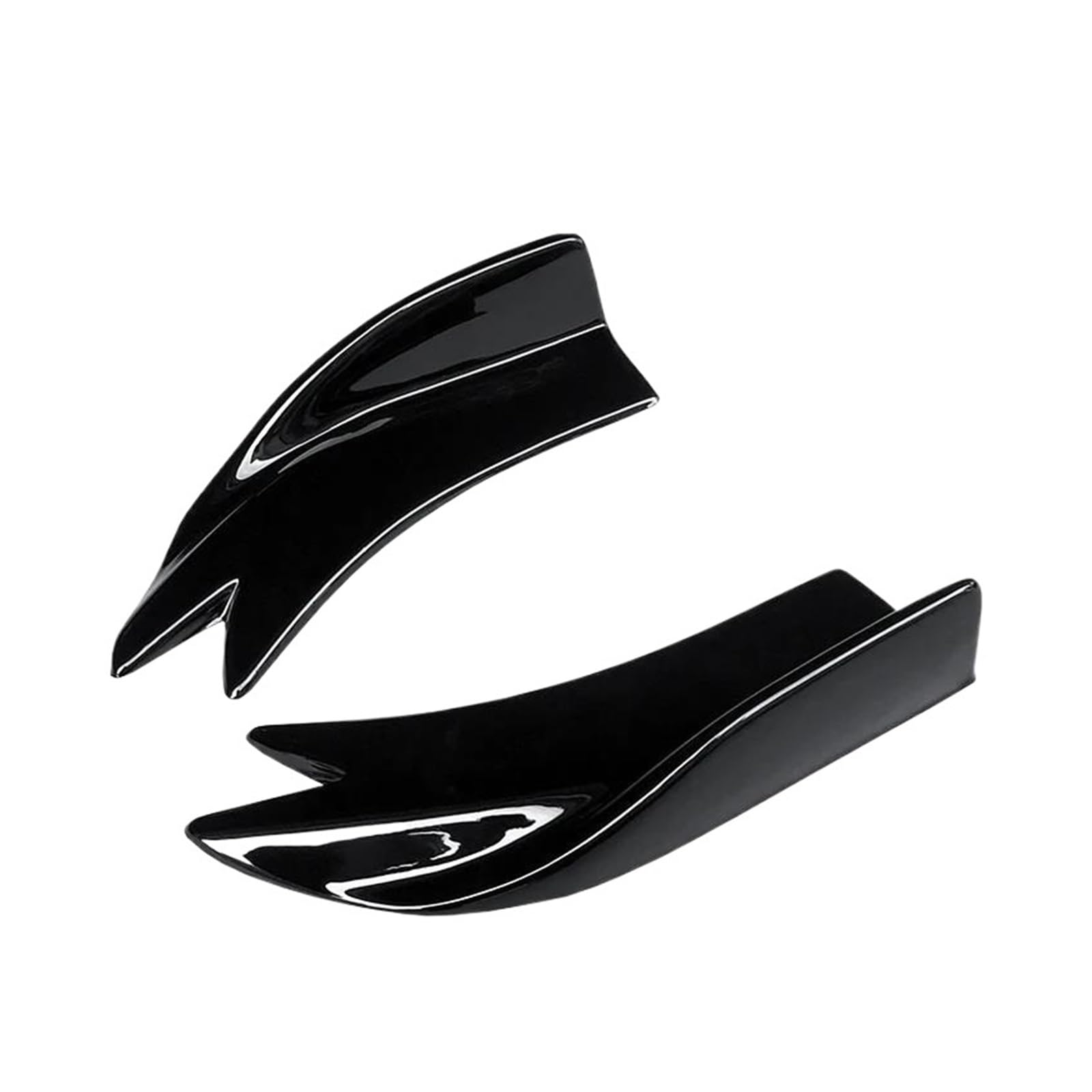 Karosserieschürze Lippenwinglets Schürzen Kofferraumspoiler Canard Wing Diffusor Wrap Angle Protector Für A3 2008-2022 Autoheckstoßstangensplitter(Schwarz glänzend) von VTSGBLS