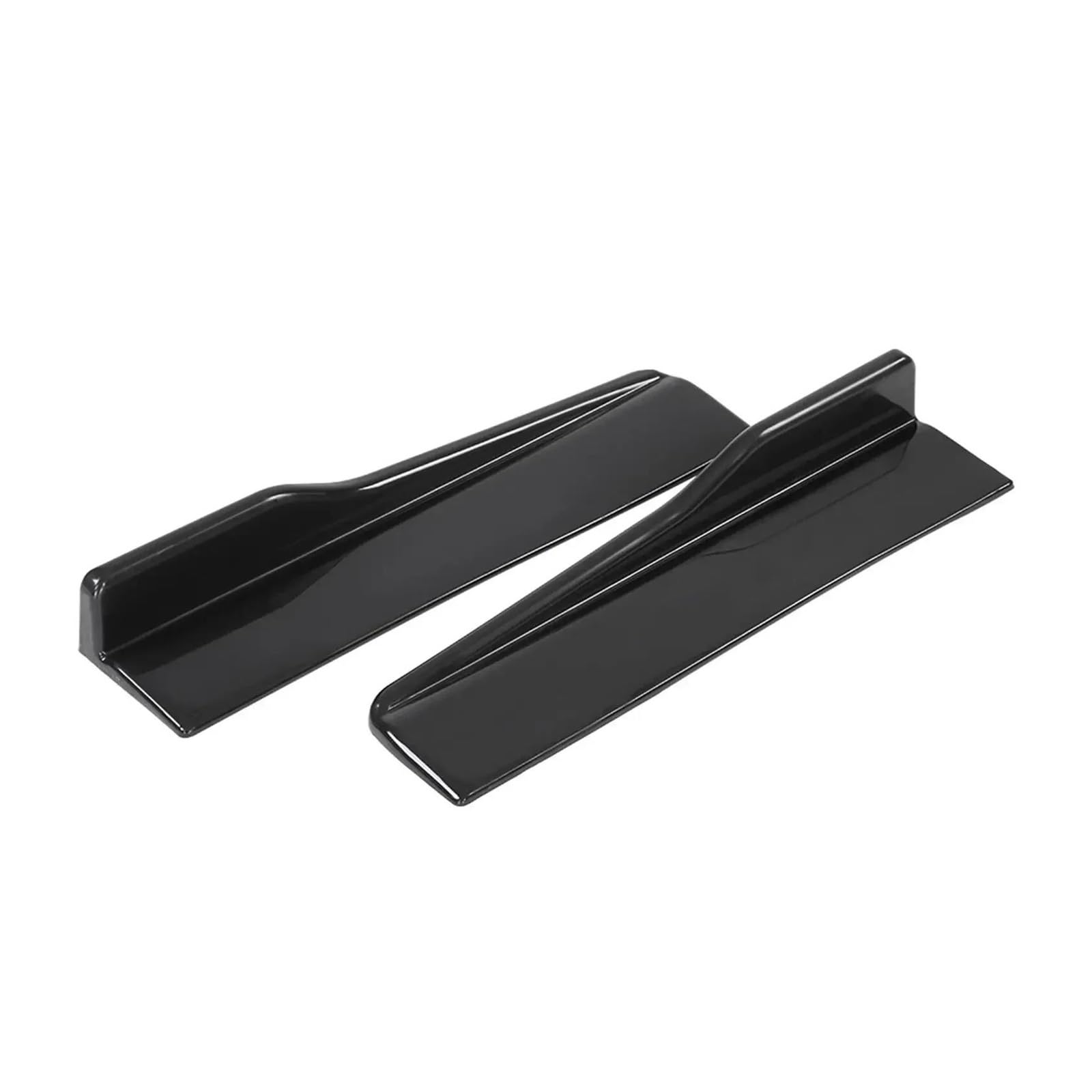 Karosserieschürze Lippenwinglets Universal-Seitenschweller-Kit Wide-Body-Splitter-Kit Modifizierte Seitenschweller Rocker Kratzfest Winglet-Flügel Stoßstange(Glänzendes Schwarz) von VTSGBLS