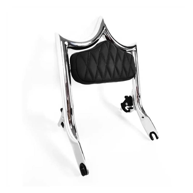 Motorrad-Beifahrerhaltegriff Für Harley Für Touring Für CVO FLHR Für Road Street Electra Glide 2014-2023 Motorrad Sissy Bar Abnehmbare Beifahrerrückenlehne(Chrom) von VTSGBLS