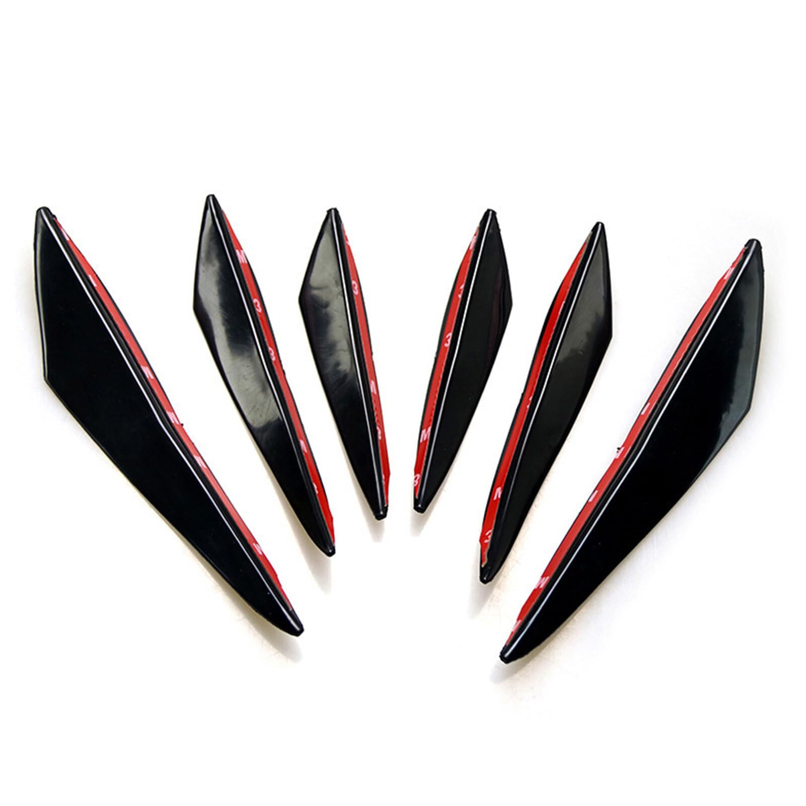 VUIUYOIES 6 paket/los Frontschürze Canards Splitter Flossen Spoiler Für W212 C S E Schwarz Frontschürze Lip Fin Stoßstange ABS, A von VUIUYOIES