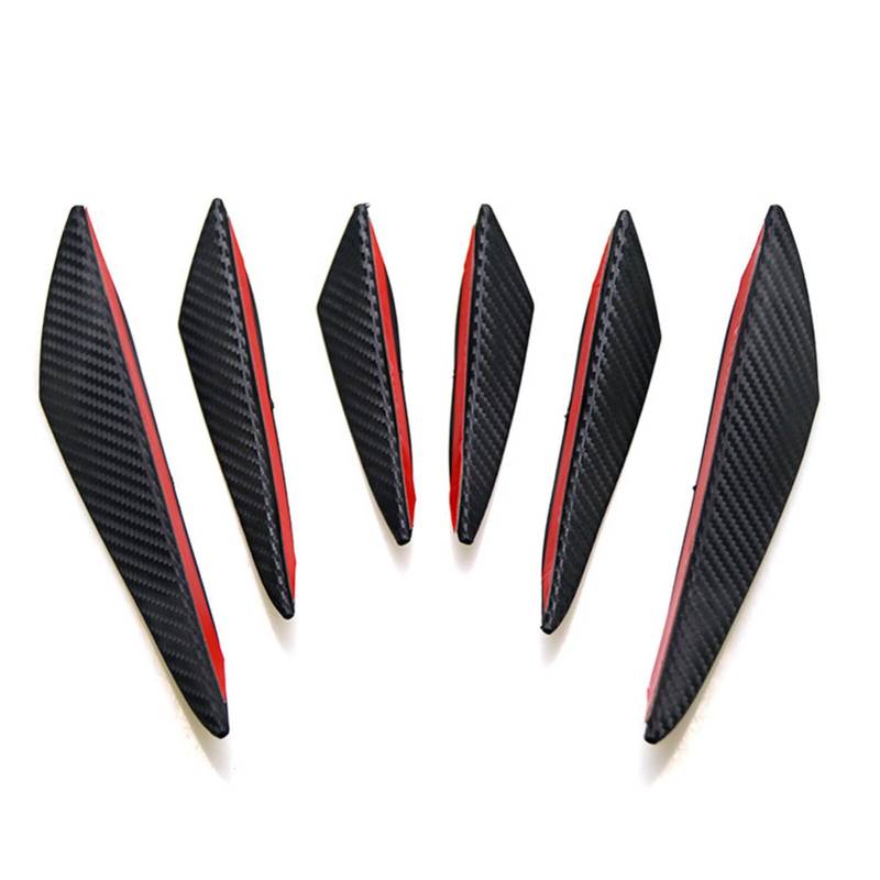 VUIUYOIES 6 paket/los Frontschürze Canards Splitter Flossen Spoiler Für W212 C S E Schwarz Frontschürze Lip Fin Stoßstange ABS, B von VUIUYOIES