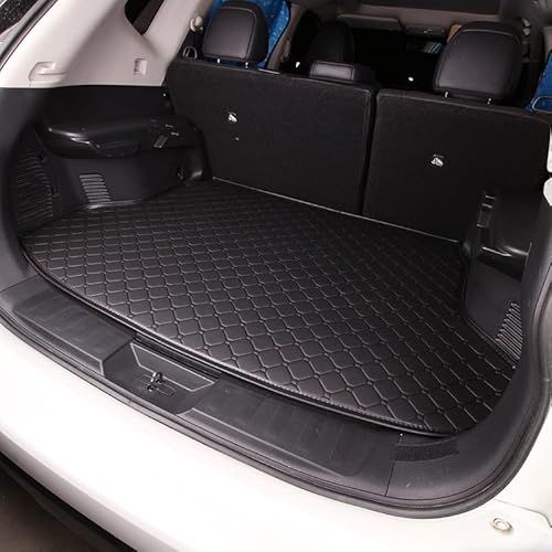 Auto Leder Kofferraummatte Kofferraumwanne für B-MW 5 Series E61 Touring 2002-2010 Left Side with A-udio, Antirutschmatte Kofferraum Schutzmatte Kofferraumschutz, Kofferraummatte,Black von VURB