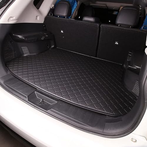 Auto Leder Kofferraummatte Kofferraumwanne für L-and Rover Discovery 5(7seats) 2017-2023, Antirutschmatte Kofferraum Schutzmatte Kofferraumschutz, Kofferraummatte,Black von VURB