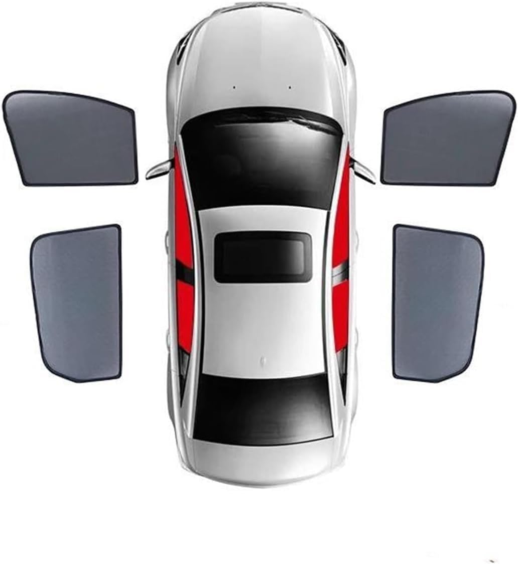 Auto Sonnenschutz für-Renault CAPTUR 2019-2023, Moskito UV Schutz Wärmeisolierung Atmungsaktives Schützen Privatsphäre Interior Zubehör,4PCS Front Rear von VUXLZDOM