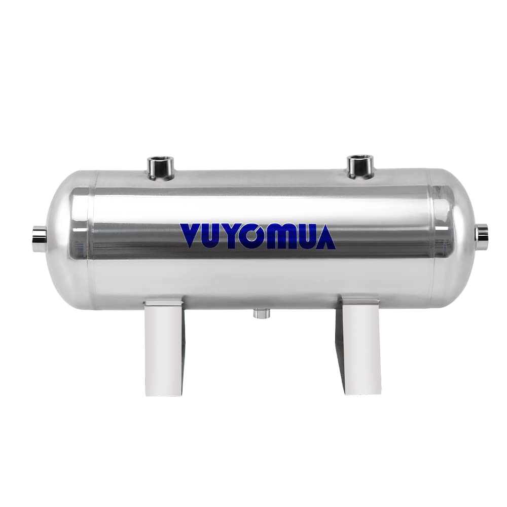 VUYOMUA 304 Stainless Steel High Pressure Mini Small Portable Air Tank Air Reservoir Water Storage Tank (10L-SG) von VUYOMUA