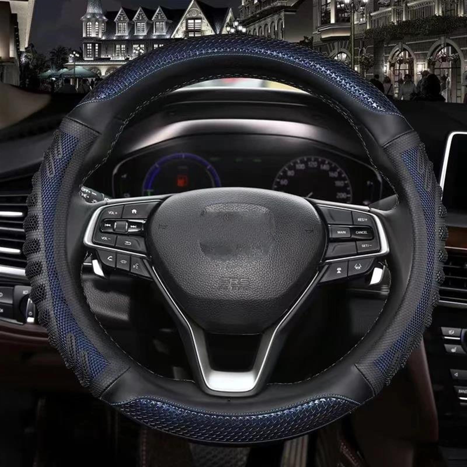 Kompatibel Mit Civic 2015–2021 Für CRV Für XRV Für ACCORD 2016–2021, 38 cm, Auto-Lenkradabdeckung, Auto-Lenkrad-Dekoration Auto Lenkradhüllen(2) von VVBNIN