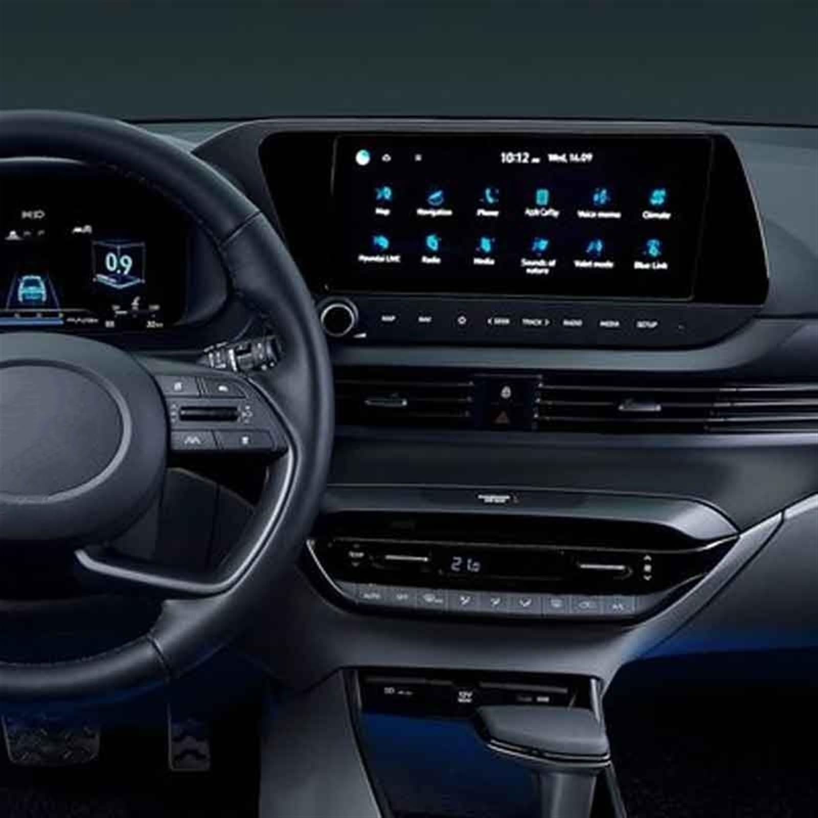 VVBNIN 10,25 Zoll kompatibel mit Hyundai für Bayon 2021 2022 Autoradio GPS-Navigationsbildschirm gehärtetes Glas Schutzfolie Auto-Innenaufkleber GPS Navi Bildschirmfolie von VVBNIN