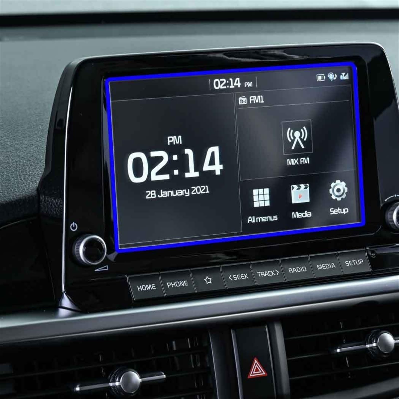 VVBNIN 8 Zoll kompatibel mit K&ia für Picanto 2021 Autoradio GPS-Navigation Infotainmentsystem Film gehärtetes Glas Displayschutzfolie Innenraum Auto GPS Navi Bildschirmfolie von VVBNIN