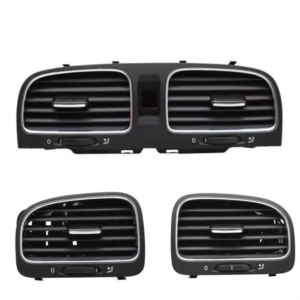 VVBNIN A/C Entlüftung Gitter Kompatibel Mit VW Für Golf Mk6 2009 2010 2011 2012 2013 5K0819703 Autoklimaanlage Luftauslassblende Kühlergrillabdeckung Autozubehör(Right-Middle-Left) von VVBNIN