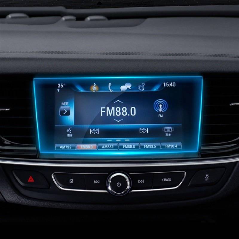 VVBNIN Auto-GPS-Navigationsfolie, LCD-Bildschirm, Gehärtetes Glas, Schutzfolie, Refit, Kompatibel Mit Buick Für Regal 2017 2018 2019 2020 2021 2022 2023 GPS Navi Bildschirmfolie von VVBNIN