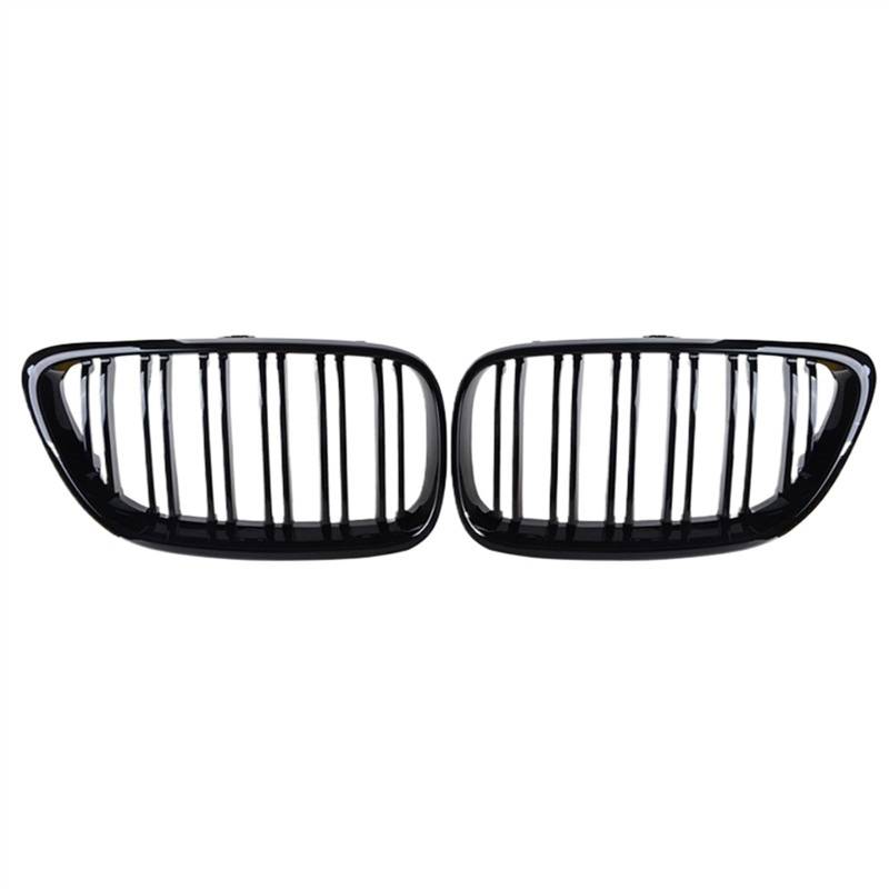 VVBNIN Front Kühlergrille Kompatibel Mit 2er F22 F23 F87 M2 2014 2015 2016 2017 2018 Frontstoßstange Nierengrill Schwarz Performance Style Grill Auto-Tuning(Glossy Black Dual) von VVBNIN