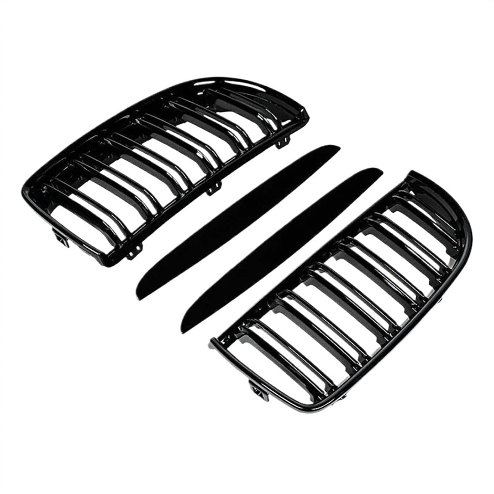 VVBNIN Front Kühlergrille Kompatibel Mit 3er E90 E91 2005 2006 2007 2008 Auto-Frontstoßstangengrill Schwarzer Grill Auto-Frontkühlergrill Nieren-Doppellinie(Glossy Black) von VVBNIN