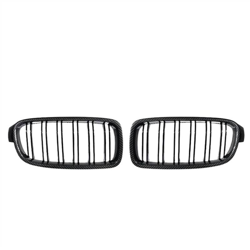 VVBNIN Front Kühlergrille Kompatibel Mit 3er F30 F31 320i 325i 328 2012 2013 2014 2015 2016 2017 2018 2019 Autofront Nierengrill Frontkühlergrill(Carbon Look) von VVBNIN