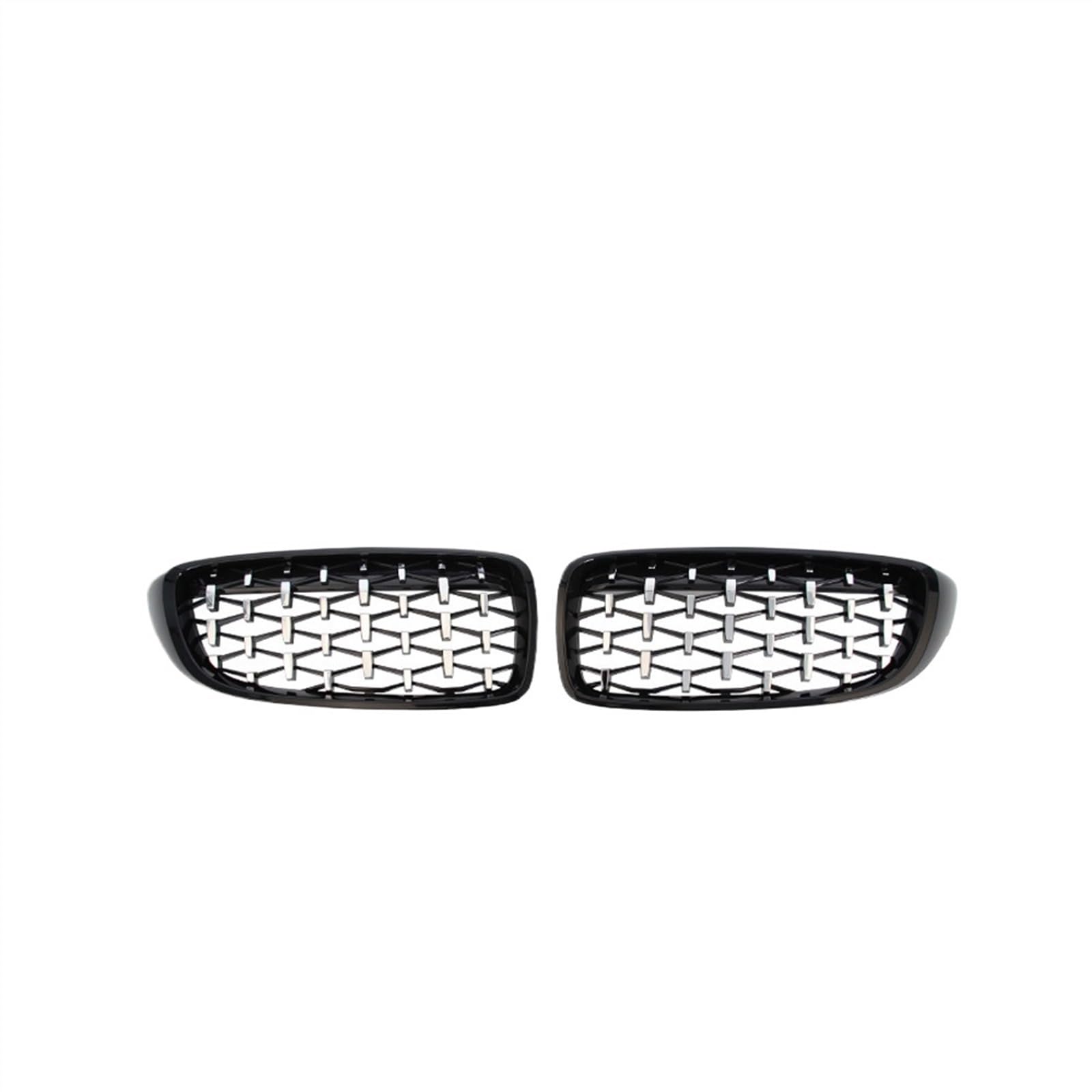 VVBNIN Front Kühlergrille Kompatibel Mit 4er F32 F33 F36 F80 F82 425i 430i 440i 435i 2013 2014 2015 2016 2017 2018 Frontstoßstange Diamant-Nierengrill(Black and Silver) von VVBNIN