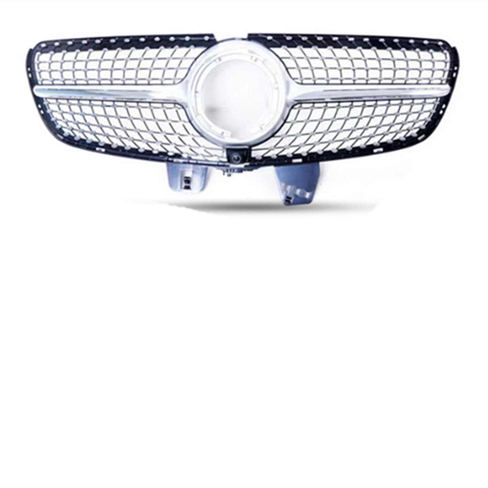 VVBNIN Front Kühlergrille Kompatibel Mit Benz Für V-Klasse W447 2015 2016 2017 2018 2019 2020 2021 2022 2023 Auto Diamant-Stil Frontstoßstangengrill Haubengrill Tuning(Silver,2020-2023) von VVBNIN