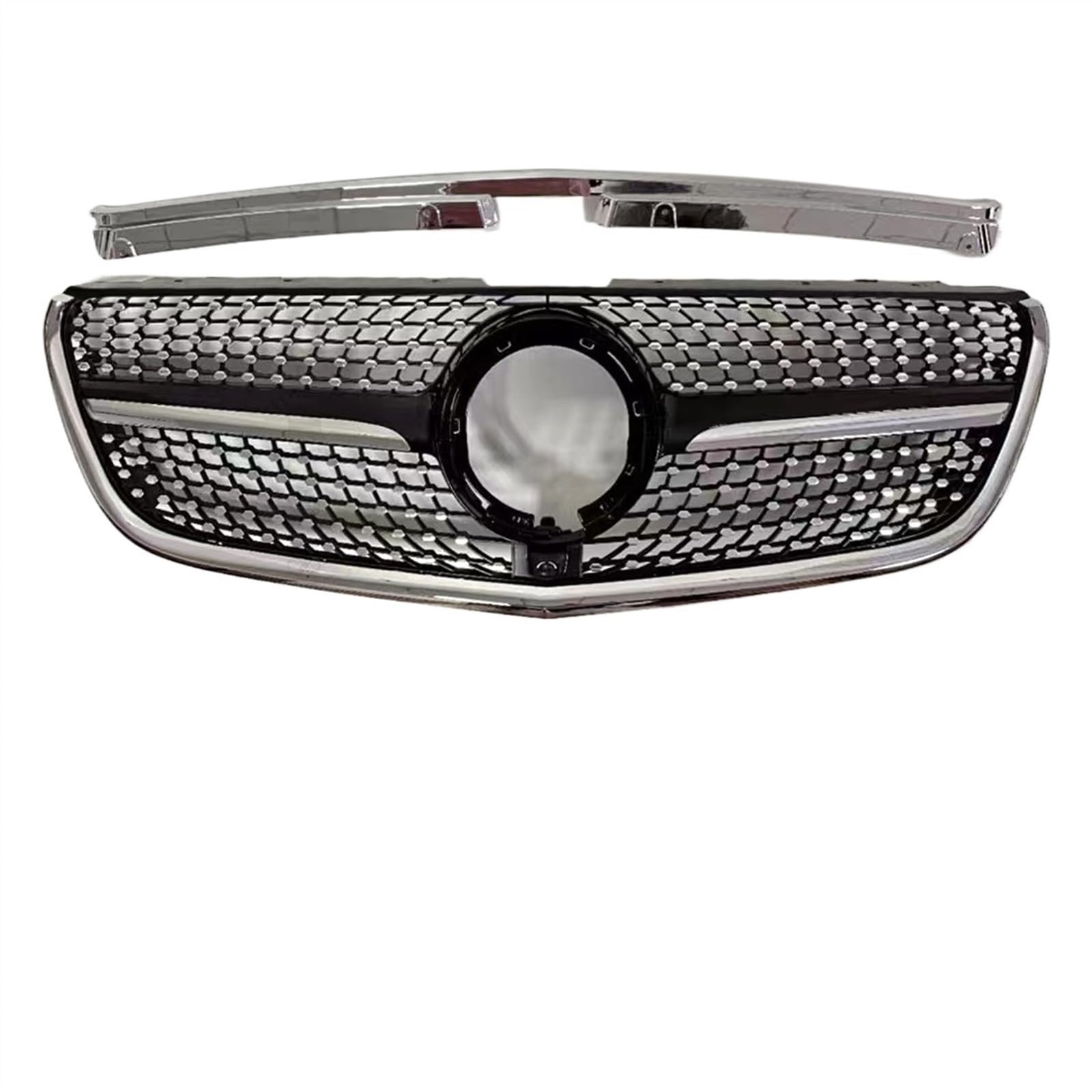 VVBNIN Front Kühlergrille Kompatibel Mit Benz Für Vito W447 2015 2016 2017 2018 2019 2020 2021 2022 2023 Frontgrill Stoßstange Einlass Grillgitter(Glossy Black,2020-2023) von VVBNIN