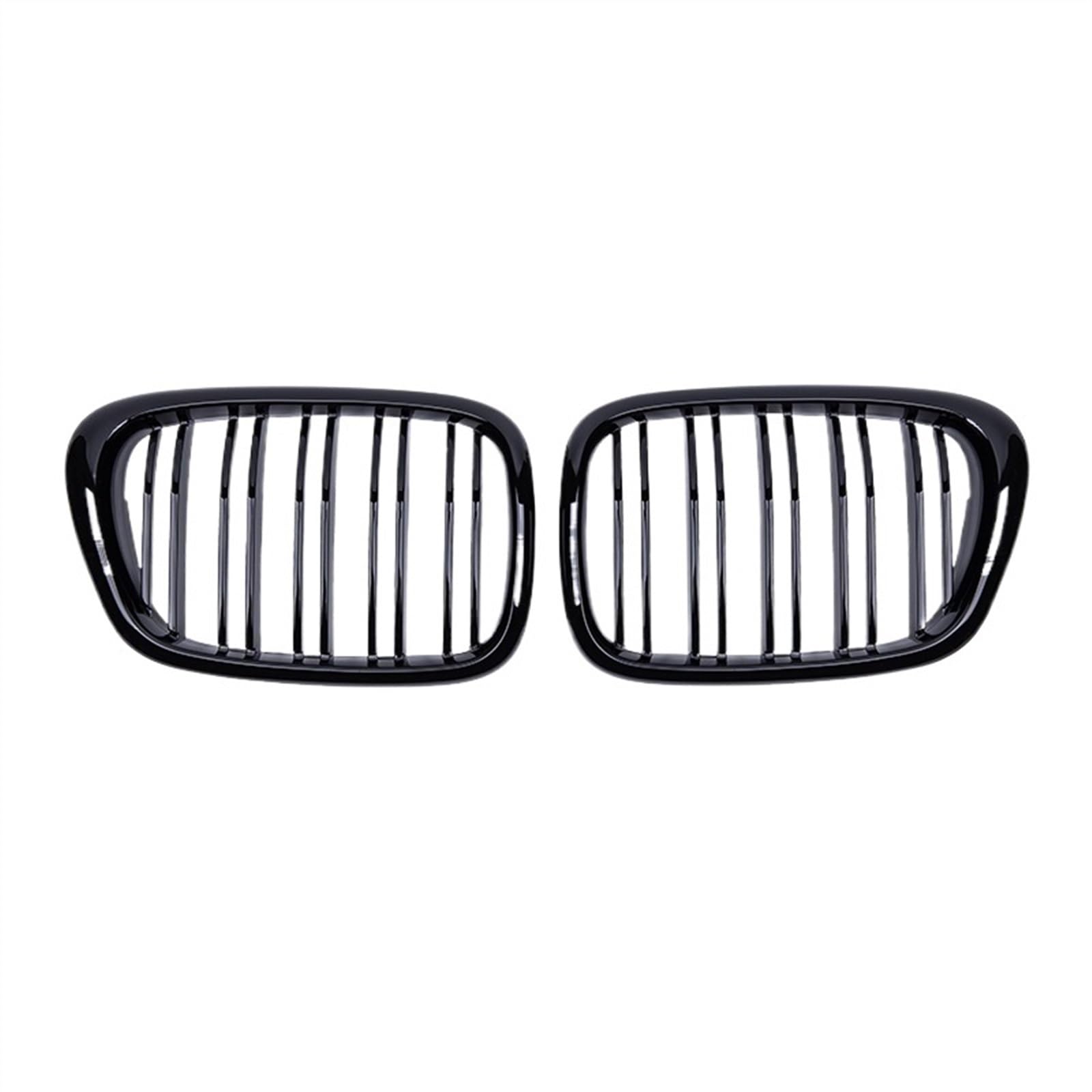 VVBNIN Front Kühlergrille Kompatibel Mit E39 5er 525 528 1999 2000 2001 2002 2003 Schwarz Glänzender Kühlergrill Auto-Fronthaubengrill Nierengitter Zubehör(Gloss Black) von VVBNIN