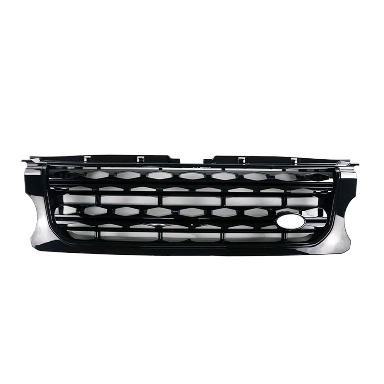 VVBNIN Front Kühlergrille Kompatibel Mit Land Für Rover Für Discovery LR4 L319 2014 2015 2016 Frontstoßstange Mittelteil Styling Oberer Renngrill Autozubehör(All Black) von VVBNIN