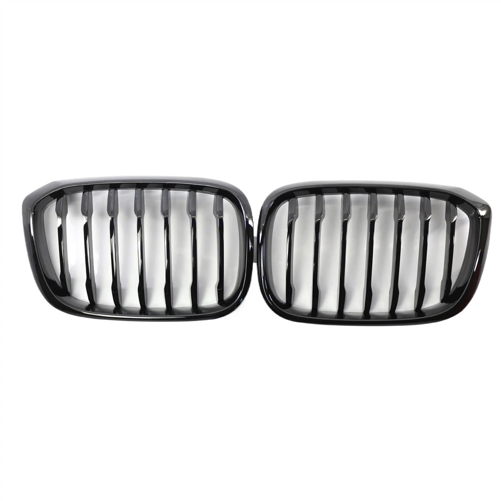 VVBNIN Front Kühlergrille Kompatibel Mit X3 G01 25i 28i X4 G02 25i 30i 2018 2019 2020 2021 Glanz Schwarz Front Stoßstange Nieren Kühlergrill Lamellen Stil Grill Ersatz von VVBNIN