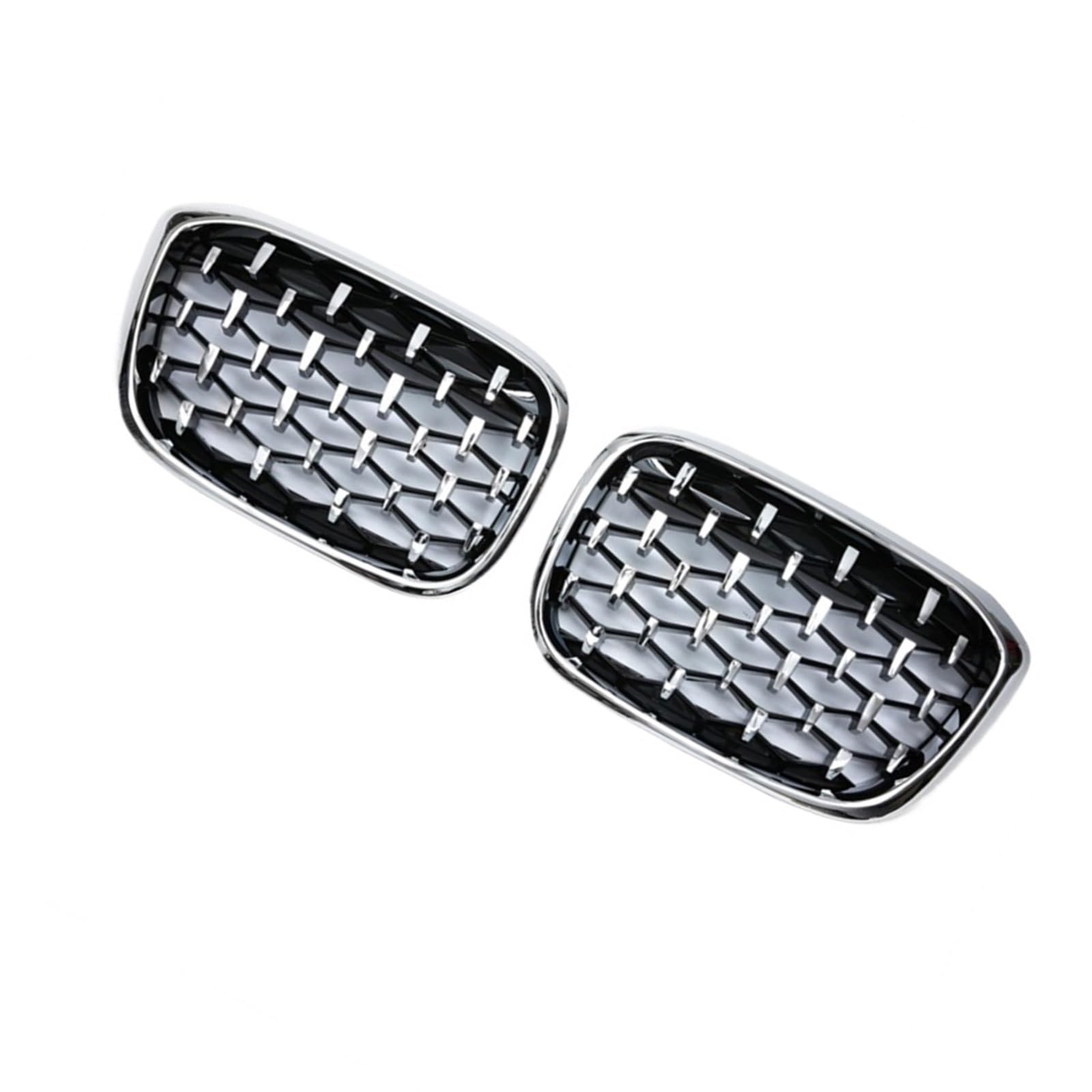 VVBNIN Front Kühlergrille Kompatibel Mit X3 G01 G08 X4 G02 2017 2018 2019 2020 2021 Auto-Frontgrill Stoßstangengitter Fronteinlassgitter Ersatzzubehör(All Silver) von VVBNIN