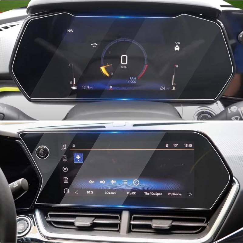 VVBNIN Kompatibel Mit Chevrolet Für Trax Für ACTIV LT 2RS 2024 11-Zoll-Auto-GPS-Navigations-Mittelbildschirm Und Armaturenbrett-Displayschutzfolie Aus Gehärtetem Glas GPS Navi Bildschirmfolie von VVBNIN