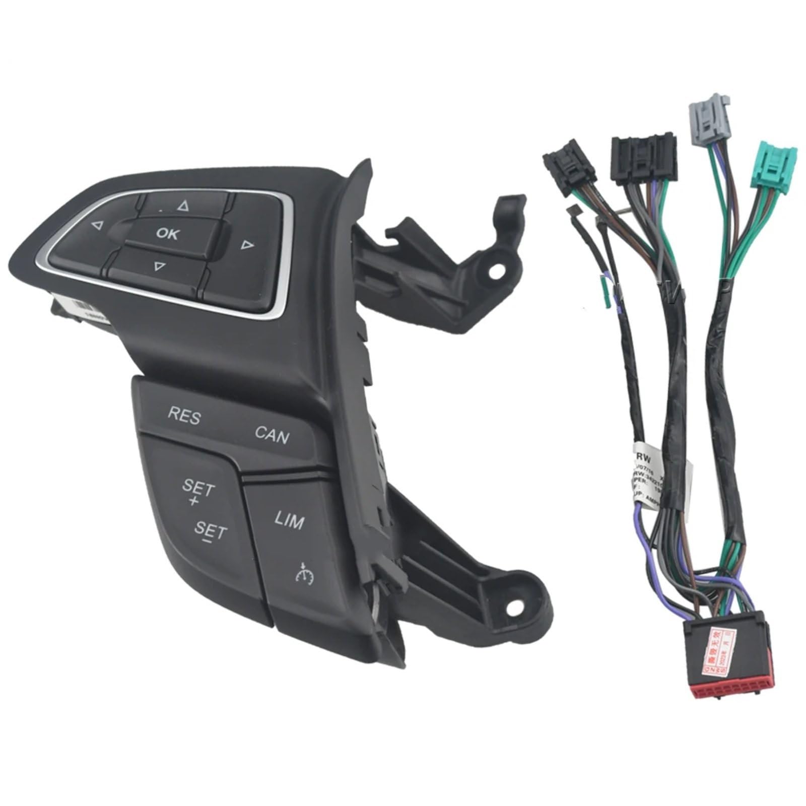 VVBNIN Kompatibel Mit Ford Für Focus 2015 2016 2017 Autozubehör Lenkrad Audio Cruise ControlSwitch Button Lenkradknopf(with LIM) von VVBNIN