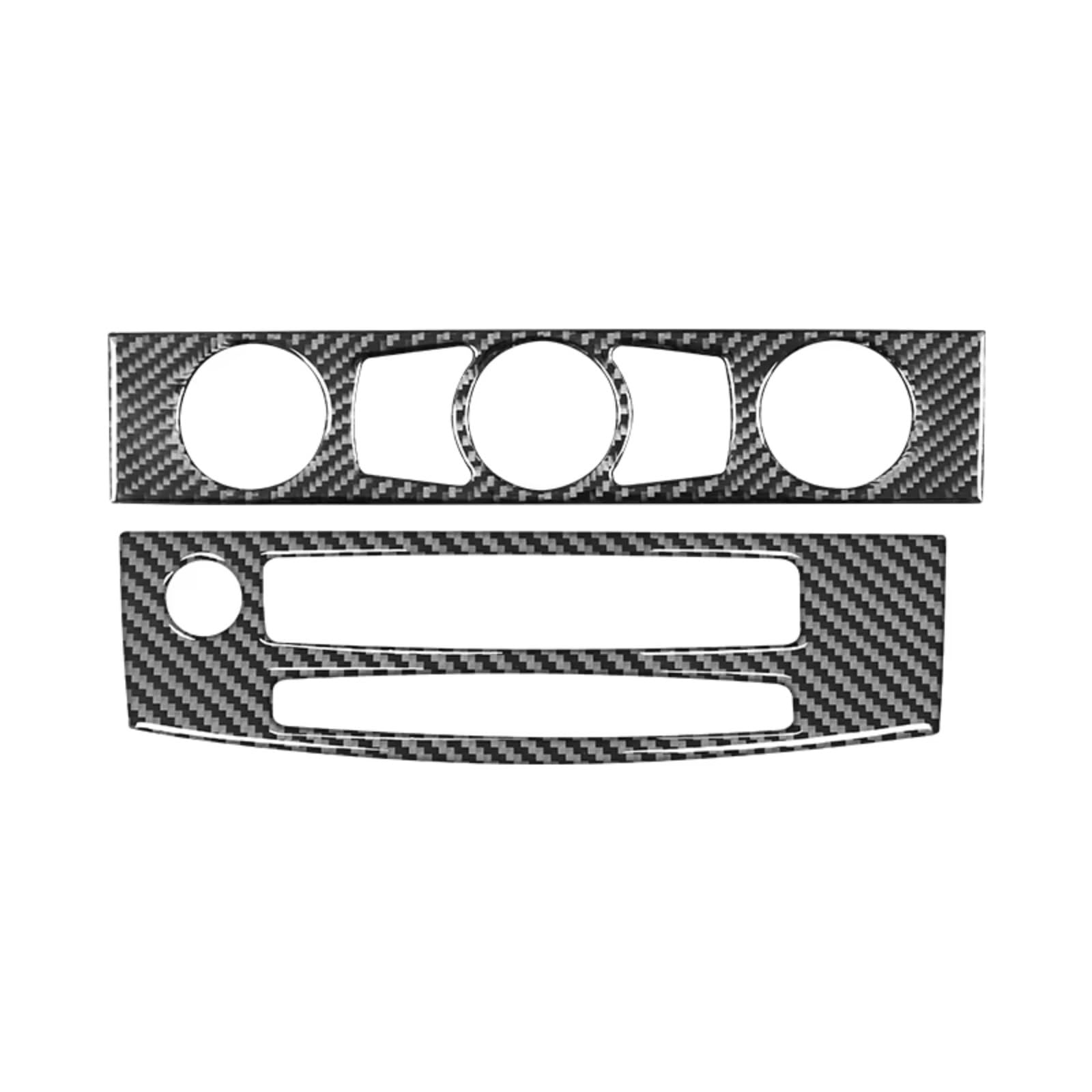 VVBNIN Kompatibel Mit Für 5 Series E60 2004 2005 2006 2007 2008 2009 2010, Auto-Klimaanlage, Verkleidung, Rahmenaufkleber Klimaanlage Outlet Trim(Style C(Black)) von VVBNIN