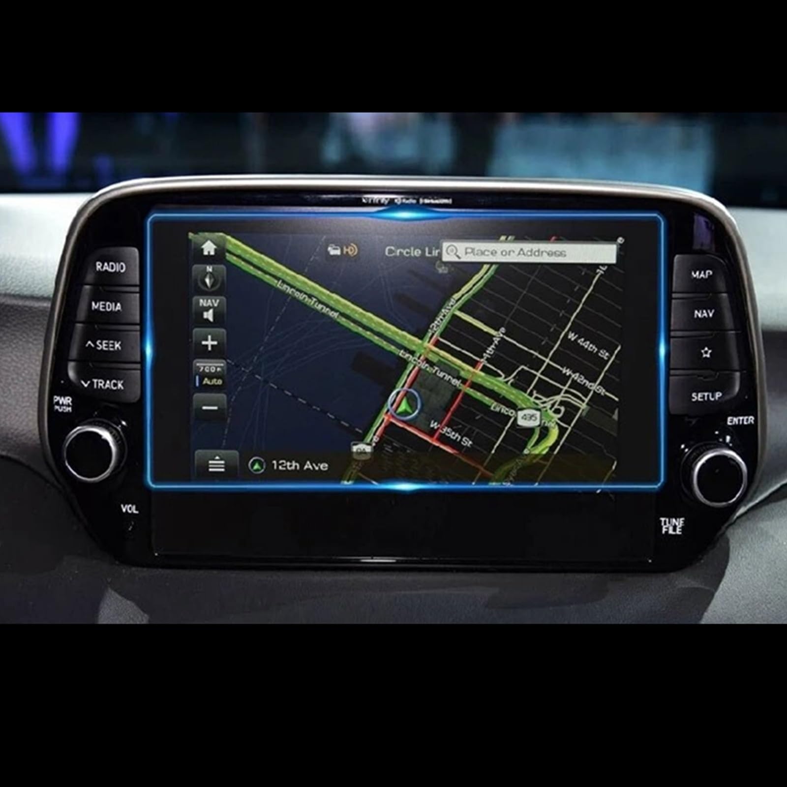 VVBNIN Kompatibel Mit Hyundai Für Tucson, Gehärtetes Glas, Displayschutzfolie, Auto-GPS-Navigationsbildschirm, Displayschutzfolie, Anti-Fingerabdruck GPS Navi Bildschirmfolie(208x126mm) von VVBNIN