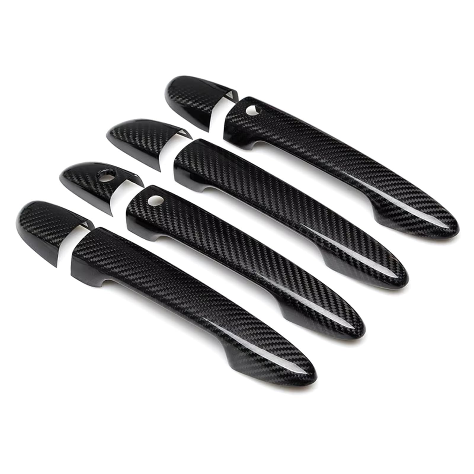 VVBNIN Kompatibel Mit Mazda 2 2008-2019 Für Mazda 3 2010-2019 Für Mazda 6 2007-2019 Styling Autotürgriffabdeckung Auto Türgriffe Zierleisten(Carbon Fiber,Double Hole) von VVBNIN