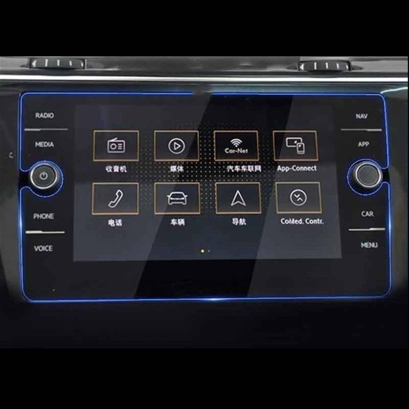 VVBNIN Kompatibel Mit T-ROC 2017 2018 2019 2020 2021 2022 Auto-Navigation LCD-Display Gehärtetes Glas Displayschutzfolie Innenraum Auto GPS Navi Bildschirmfolie von VVBNIN