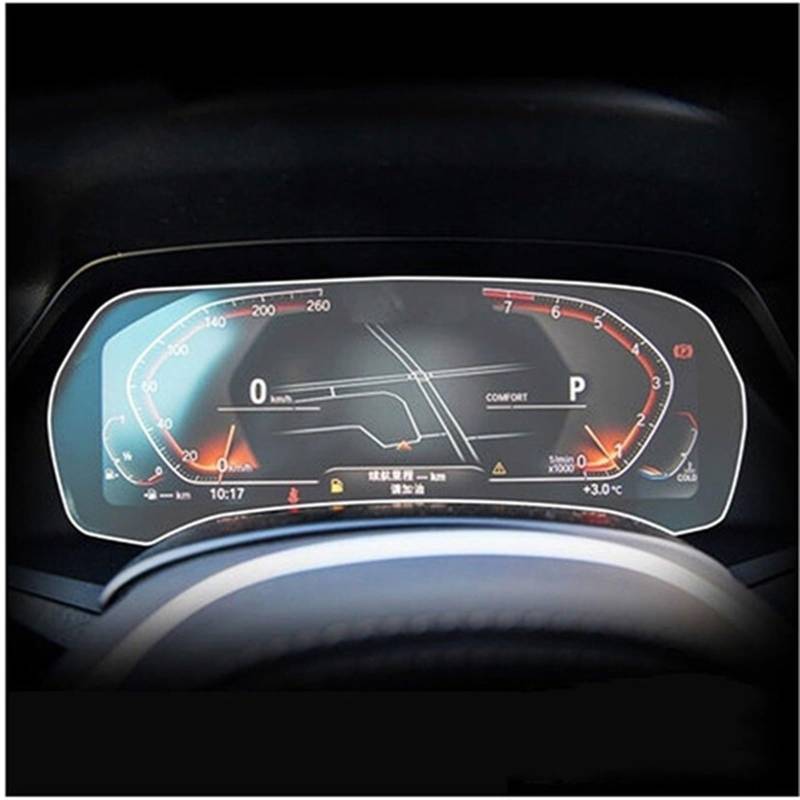 VVBNIN Kompatibel Mit X5 X6 X7 G05 G06 G07 2019 2020, Gehärtetes Glas, Auto-GPS-Navigation, Displayschutzfolie, Anti-Fingerabdruck GPS Navi Bildschirmfolie(Dashboard) von VVBNIN