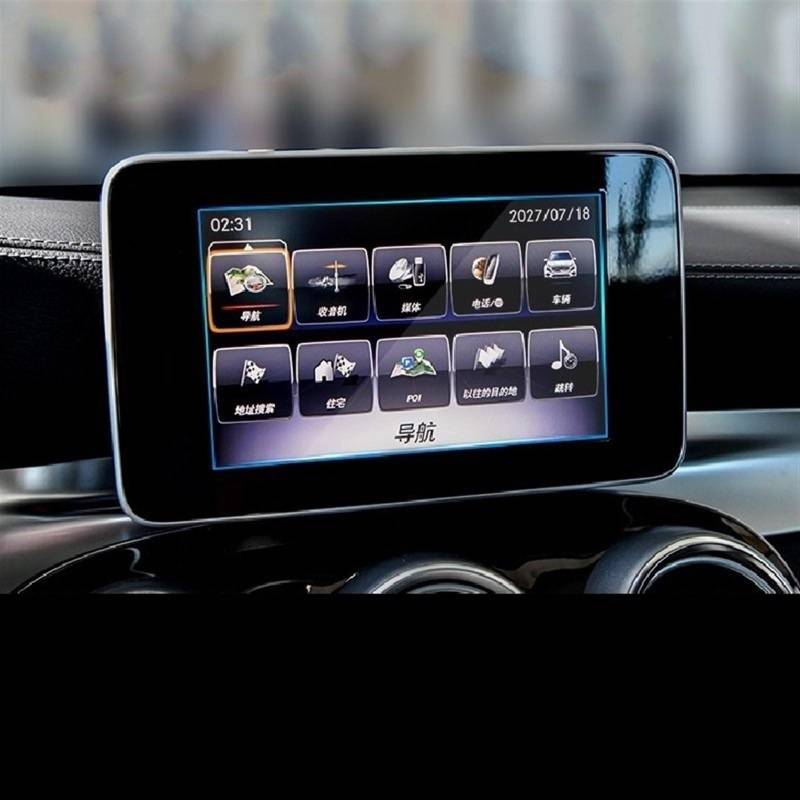 VVBNIN Kompatibel mit Mercedes für Benz für C-Class W205 W204 C180 C200 C260 2016 2017 2018 2019 2020 2021 2022 Auto GPS Navigation Displayschutzfolie GPS Navi Bildschirmfolie(7 inch) von VVBNIN