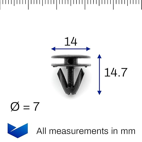 VVO Befestigungsclips für Motorhaube, Kunststoff, Schwarz, 10 Stück von VVO