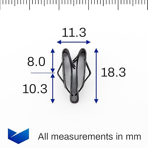 VVO Befestigungselemente, Metall, Innenseitenverkleidung, Clip, Schwarz, 10 Stück von VVO