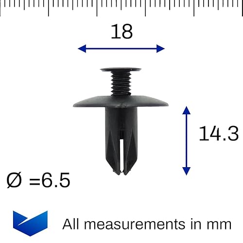 VVO Fasteners Kunststoff-Windschutzscheiben-Clip, schwarz, 10 Stück von VVO