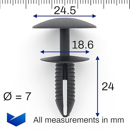 VVO Fasteners Kunststoff-Windschutzscheiben-Clip, schwarz, 10 Stück von VVO