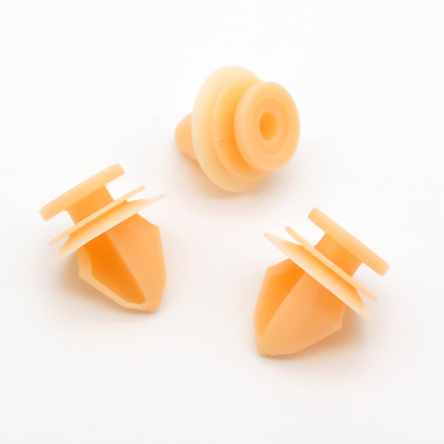 VVO Fasteners- Orange Kunststoff-Clips. Vorderradlaufverbreiterung und Zierleistenverkleidung. Kompatibel mit einigen Renault Captur, (Packung mit 10 Clips) von VVO