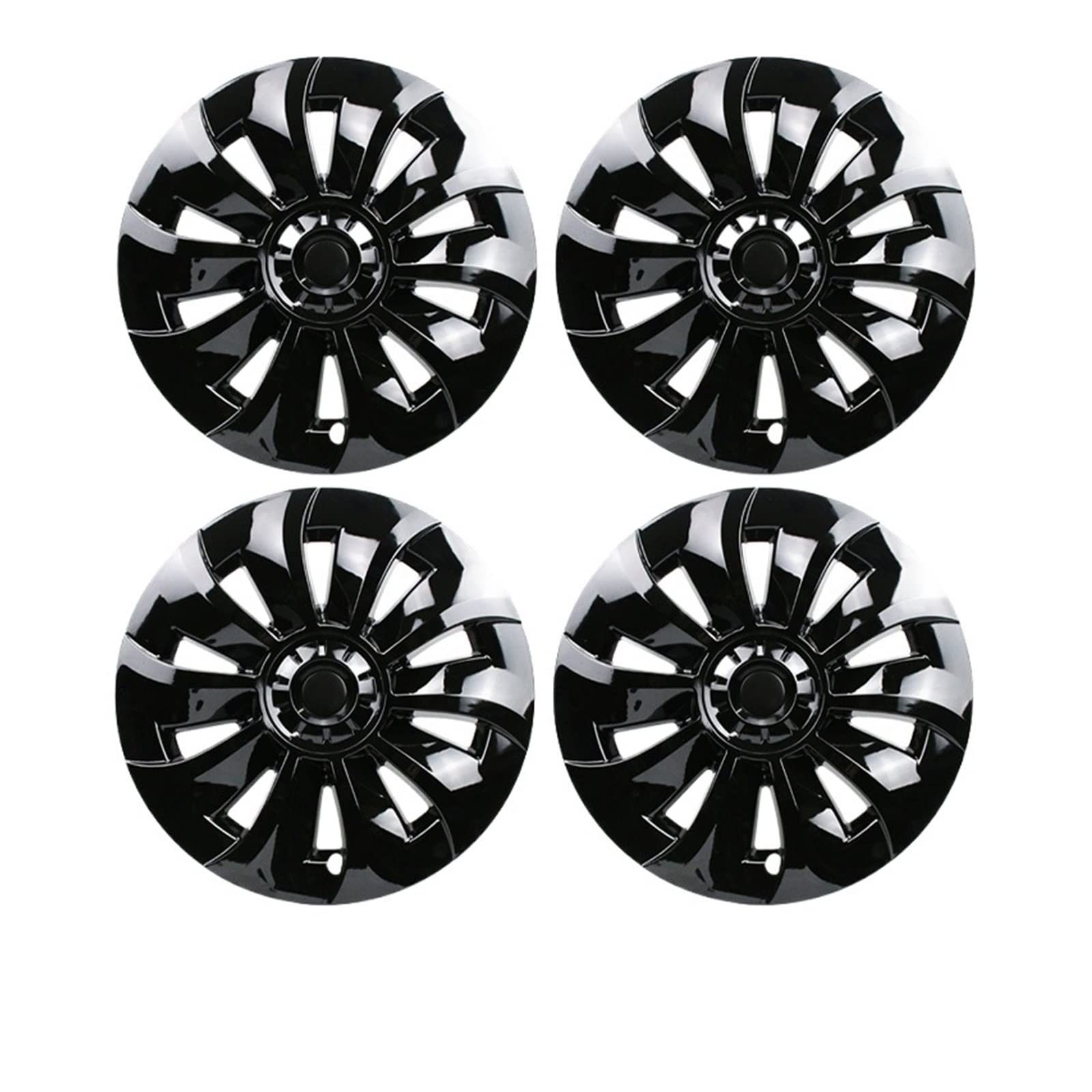 2020 2021 2022 4PCS Compatible With Tesla Model 3 19 Inch Hub Cap Performance Replacement Wheel Cap Rim Cover Hubcap Full Cover Accessories(Bright black) von VWAUGDKPS