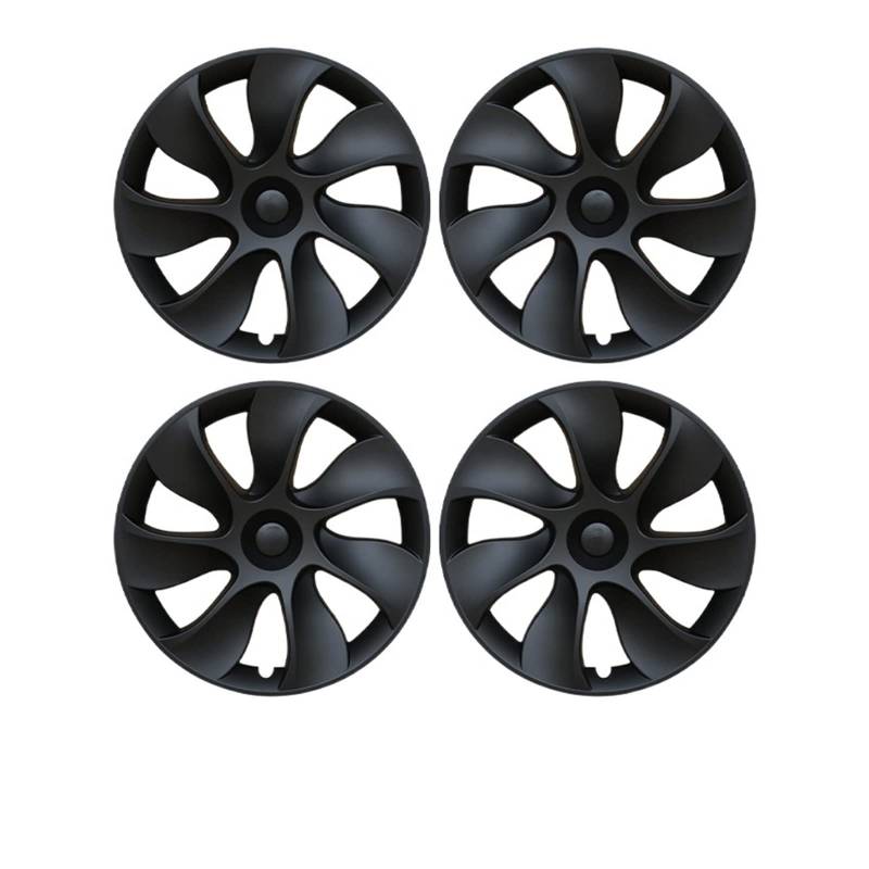 4PCS 18/19 Inch Hub Cap Performance Replacement Wheel Cap Automobile Hubcap Accessories 2021 2018-2022 Compatible With Tesla Model 3 Modell Y(MY 19 Matte Black 7) von VWAUGDKPS