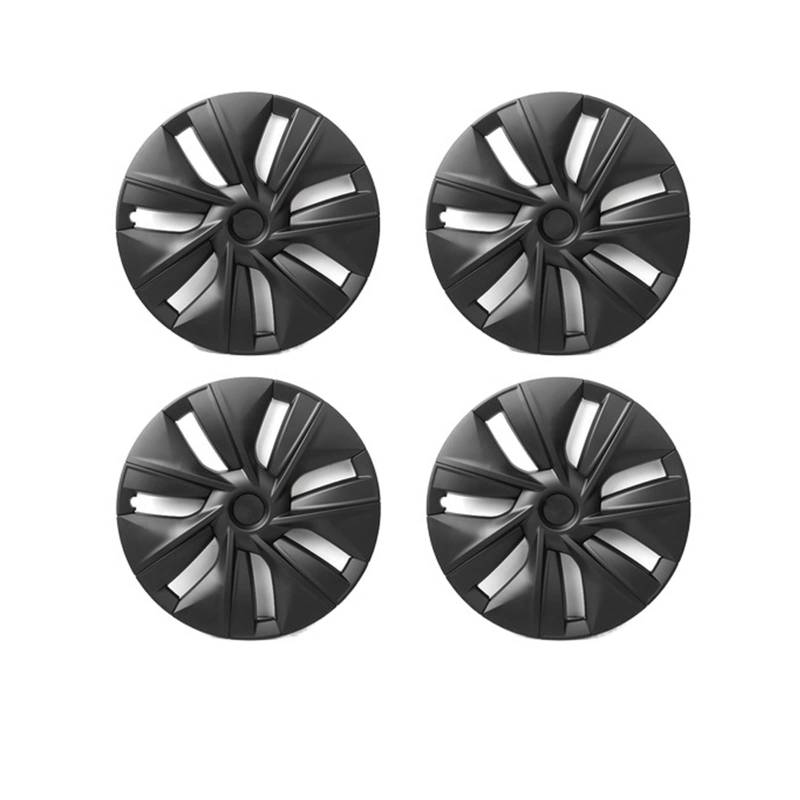 4PCS 18/19 Inch Hub Cap Performance Replacement Wheel Cap Automobile Hubcap Accessories 2021 2018-2022 Compatible With Tesla Model 3 Modell Y(MY 19 Matte Black 8) von VWAUGDKPS