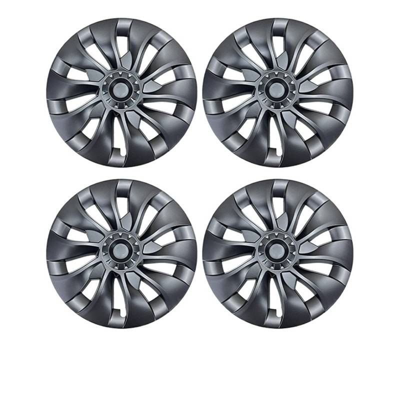 4PCS Compatible With Tesla Model 3 18 Inch Hub Cap Replacement Wheel Cap Automobile Hub Cap Full Rim Cover Accessories 2016-2022(Gun Grey) von VWAUGDKPS