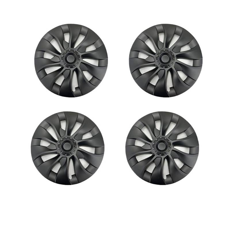 4PCS Compatible With Tesla Model 3 Modell Y 18/19 Inch Hub Cap Performance Replacement Wheel Cap Rim Automobile Hubcap Accessories 2018-2022(M3 18 Matte Black 1) von VWAUGDKPS