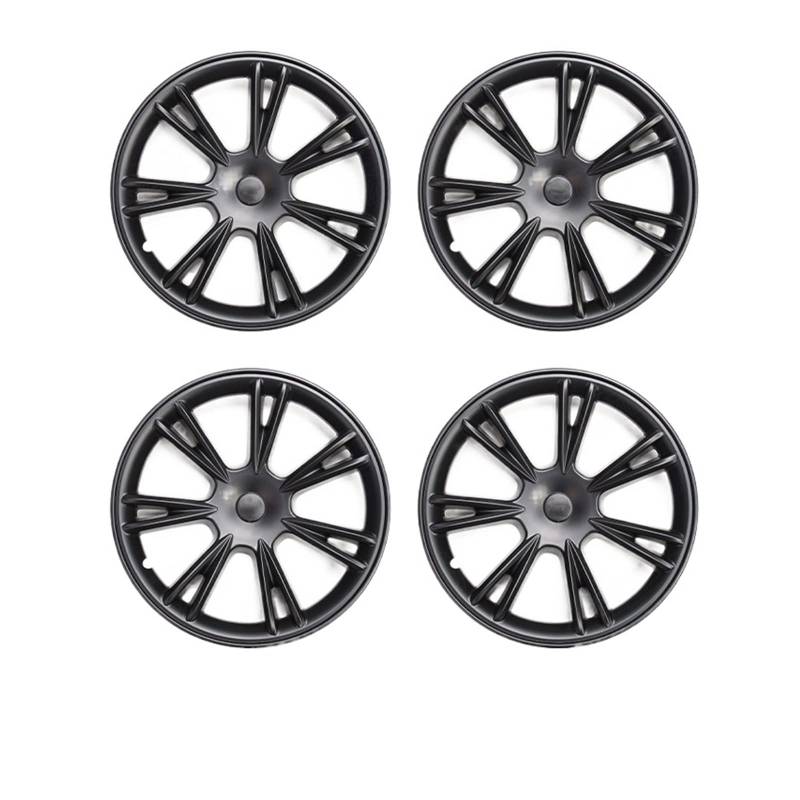 4PCS Compatible With Tesla Model 3 Modell Y 18/19 Inch Hub Cap Performance Replacement Wheel Cap Rim Automobile Hubcap Accessories 2018-2022(MY 19 Matte Black 10) von VWAUGDKPS