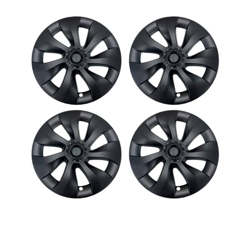 4PCS Compatible With Tesla Model 3 Modell Y 18/19 Inch Hub Cap Performance Replacement Wheel Cap Rim Automobile Hubcap Accessories 2018-2022(MY 19 Matte Black 6) von VWAUGDKPS