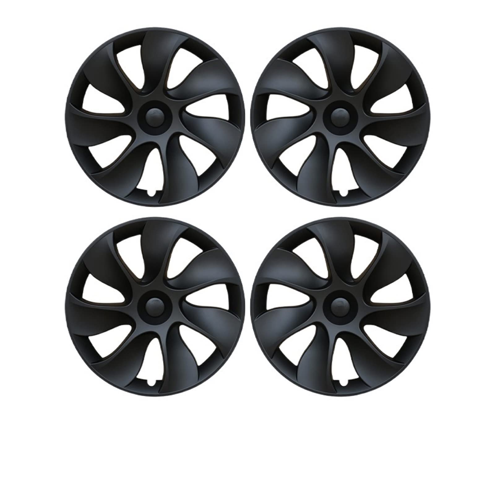 4PCS Compatible With Tesla Model 3 Modell Y 18/19 Inch Hub Cap Performance Replacement Wheel Cap Rim Automobile Hubcap Accessories 2018-2022(MY 19 Matte Black 7) von VWAUGDKPS